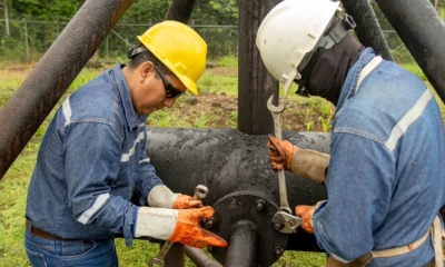 El mechero desmontado está ubicado en el Pad 153, del campo Sacha / Foto: cortesía Petroecuador 