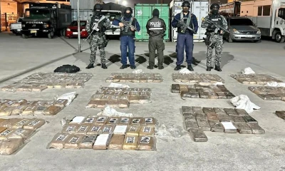 El medio ‘Oil Price’ señala que 700 toneladas de cocaína pasan por Ecuador anualmente/ Foto: cortesía Policía Nacional
