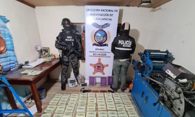 La Policía desarticuló banda que falsificaba dólares / Foto: cortesía ministerio de Gobierno