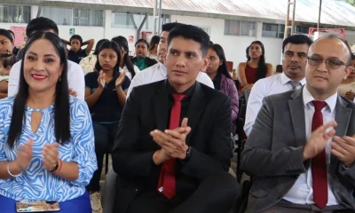 El expresidente del Consejo de la Amazonía, Luis Huilcapi (centro), estuvo la semana pasada en Napo / Foto: cortesía Secretaría Técnica de la Amazonía