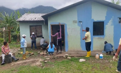 Durante la jornada se efectuaron tareas orientadas a mejorar las viviendas de 8 personas con discapacidad atendidas por el MIES / Foto: cortesía MIES