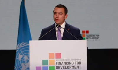 Noboa dijo que Sevilla es "una oportunidad histórica" para abordar este problema / Foto: cortesía Presidencia