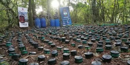 Hallan más de 1.000 minas antipersona en el sur de Colombia