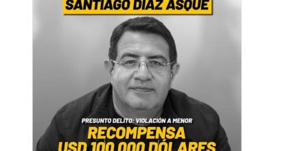 Ecuador ofrece 100.000 dólares por información de Santiago Díaz 