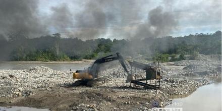 El Ejército golpeó a la minería ilegal en Napo