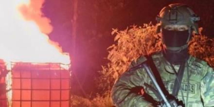 1.250 galones de diésel ilegal fueron destruidos en la frontera sur