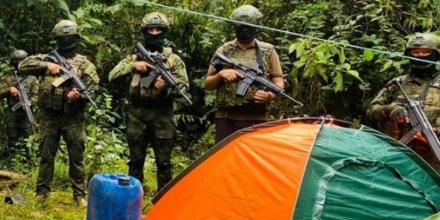 Sucumbíos: 2 campamentos de minería ilegal fueron desmantelados