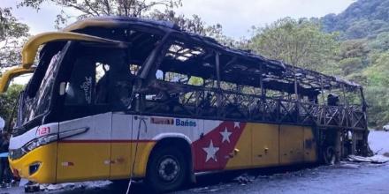 Bus interprovincial se incendió en Baeza
