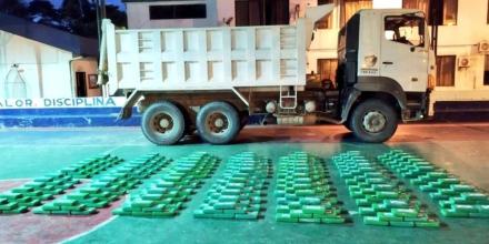 La Policía halló media tonelada de cocaína escondida en un camión en Napo