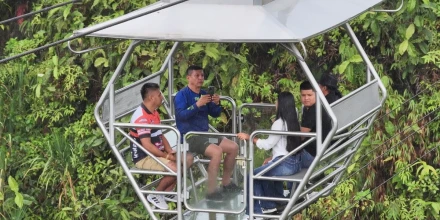 Pablo Sexto inaugura el teleférico más grande de la Amazonía ecuatoriana 