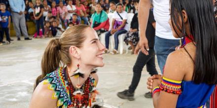 Lavinia Valbonesi visitó Taisha tras crisis sanitaria 