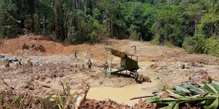 El Ejército desmanteló minería ilegal en Cascales