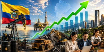 Economía de Ecuador crece 2,3% en 2026 impulsada por petróleo, minería y servicios