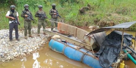Fuerzas Armadas ejecutaron operación contra la minería ilegal en Cascales