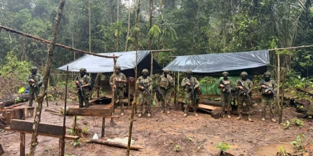 Fuerzas Armadas destruyen 51 campamentos de minería ilegal en menos de 48 horas
