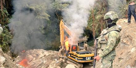 Operativo militar desmanteló minería ilegal en Limón Indanza