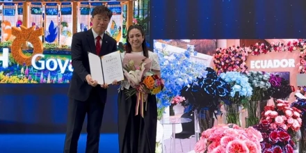 Ecuador es premiado en la Feria Internacional de Flores de Goyang 2026
