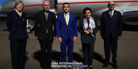Daniel Noboa llegó a Londres para continuar su gira internacional