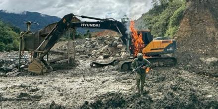FF.AA. ejecutaron operativo contra la minería ilegal en Tarimiat