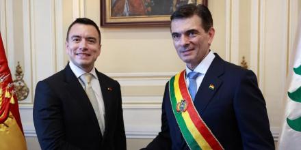 Daniel Noboa y Rodrigo Paz reinician cooperación entre Ecuador y Bolivia