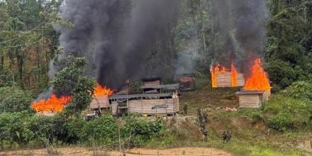 30 campamentos de minería ilegal fueron destruidos en Esmeraldas