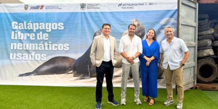 Programa ambiental recicla 60.000 llantas en Galápagos