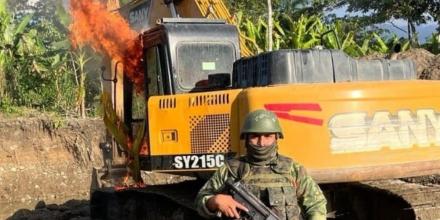 2 campamentos de minería ilegal fueron desarticulados en Napo