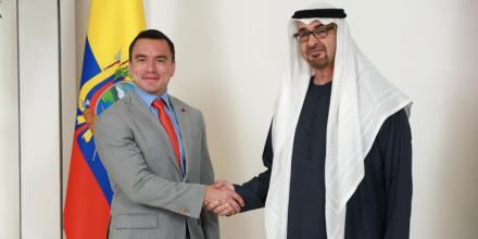 Noboa se reunió con el presidente de los Emiratos Árabes Unidos