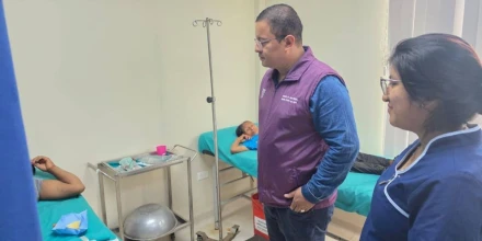 Autoridades de Salud supervisan el puesto médico Yamanunka en Sucumbíos