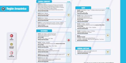 Informe Red Vial Región Amazónica - Julio 11 de 2025