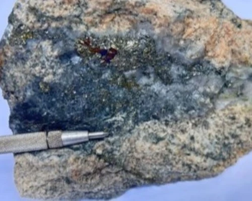 La empres identificó muestras de roca con hasta 1,71 % de cobre y anomalías geoquímicas que respaldan el potencial del sistema mineralizado