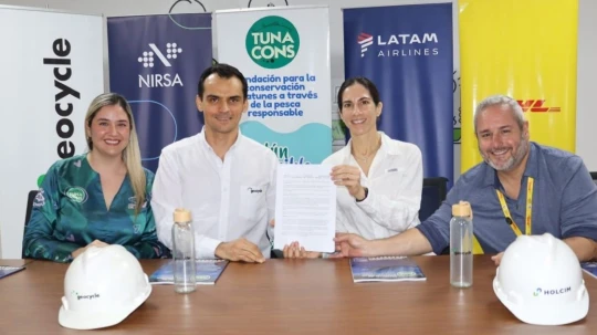 El proyecto articula a compañías como NIRSA, Fundación TUNACONS, LATAM Airlines, DHL y Geocycle Ecuador