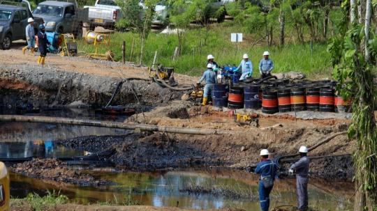 El derrame afectó a una finca rural de la comunidad La Conde