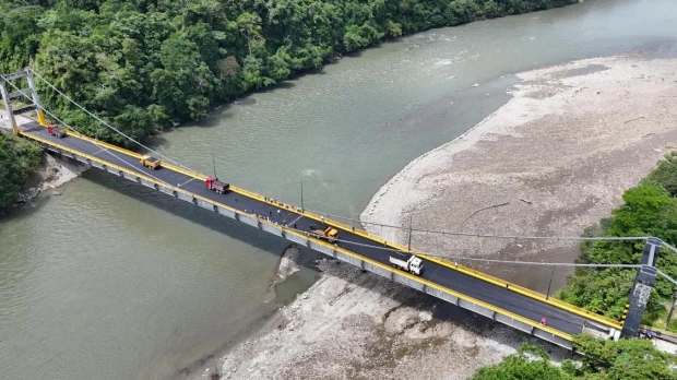 Puente sobre el río Napo reabre al tránsito tras inversión estatal superior a USD 639 mil