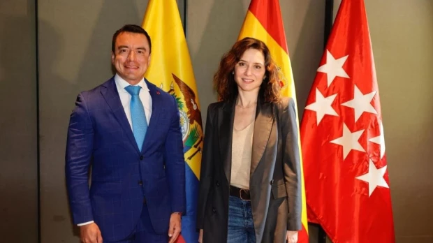 Noboa y Ayuso se reencontraron en Madrid tras campaña electoral
