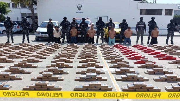 La Policía decomisó más de una tonelada de cocaína en Manabí