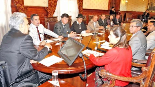 Representantes de Zamora Chinchipe se reunieron con el presidente Lenín Moreno