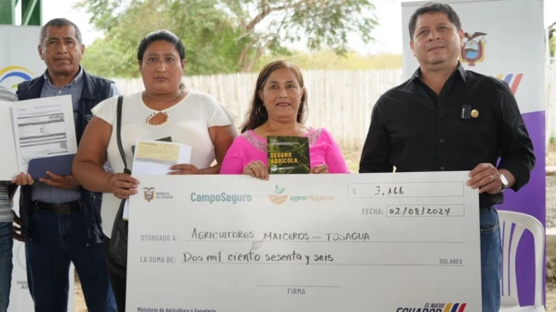 Agricultores recibieron $ 543.767,21 por pérdidas de cultivos en Manabí 