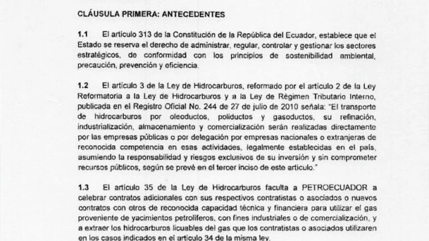 Ministro Carlos Pérez García pidió examen a contrato con empresa de gas