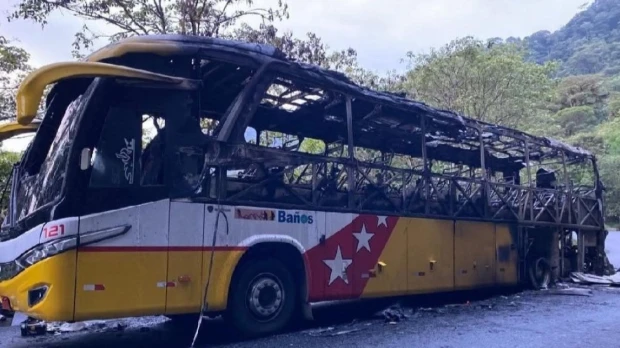 Bus interprovincial se incendió en Baeza