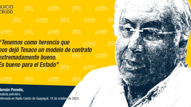 Hernán Poveda destacó el contrato de Texaco en Ecuador