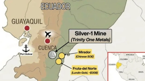 Trinity One Metals avanza en la evaluación de relaves de plata en proyecto minero de Ecuador