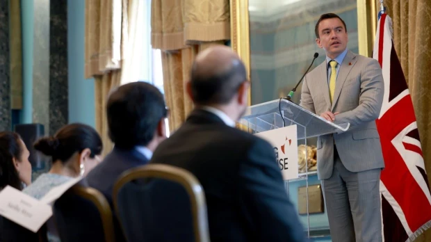 Noboa presentó en Londres los pilares de su proyecto 