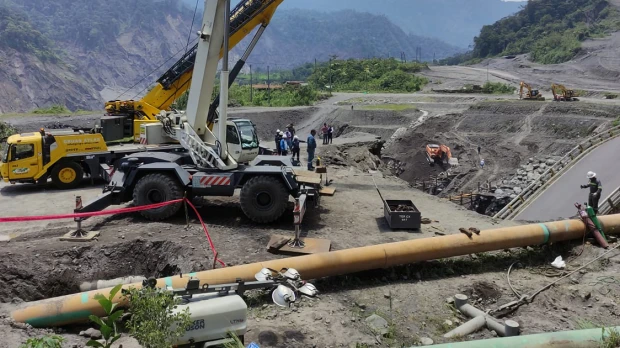 OCP construye el tercer bypass para proteger el oleoducto de la erosión del río Coca 