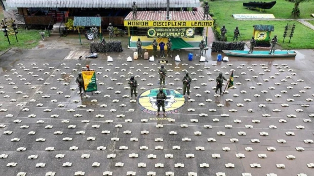 Fuerzas Armadas decomisan más de 1,5 toneladas de droga en Sucumbíos