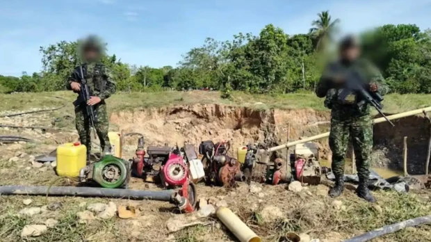 Destruyen cinco unidades de minería ilegal en Antioquia vinculadas al Clan del Golfo