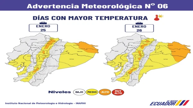 Sucumbíos y Orellana tendrán una radiación extremadamente alta