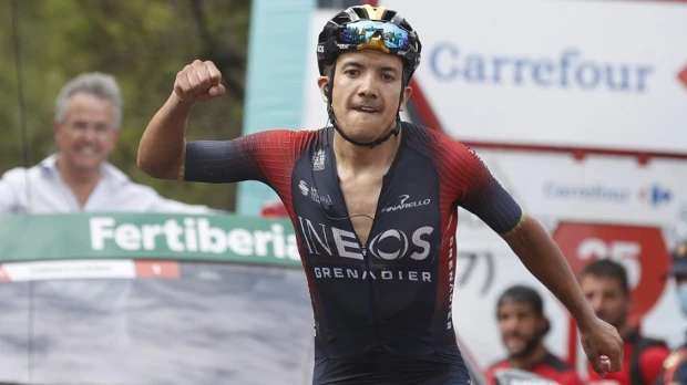 Carapaz ganó su primera etapa en la Vuelta a España