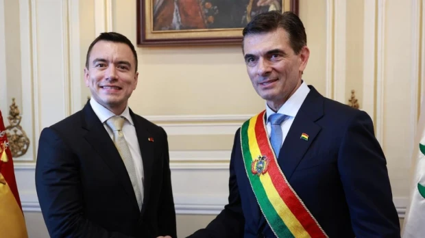 Daniel Noboa y Rodrigo Paz reinician cooperación entre Ecuador y Bolivia