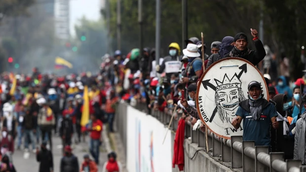 Disturbios en el centro de Quito durante noveno día de protestas